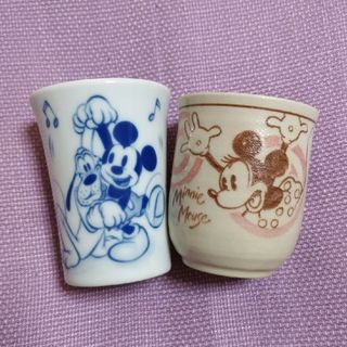 レトロ ミッキー 湯呑み 2個セット(グラス/カップ)