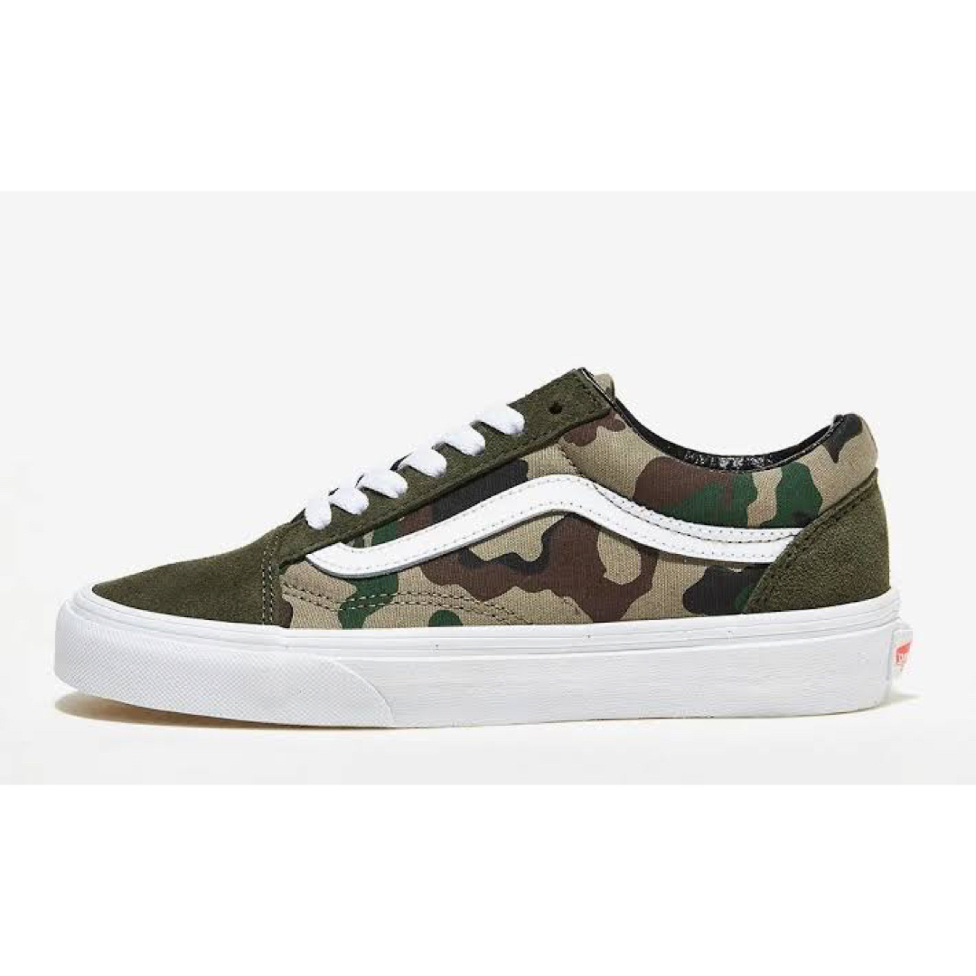 28.5cm 【vans】US企画 迷彩×ホワイト オールドスクール
