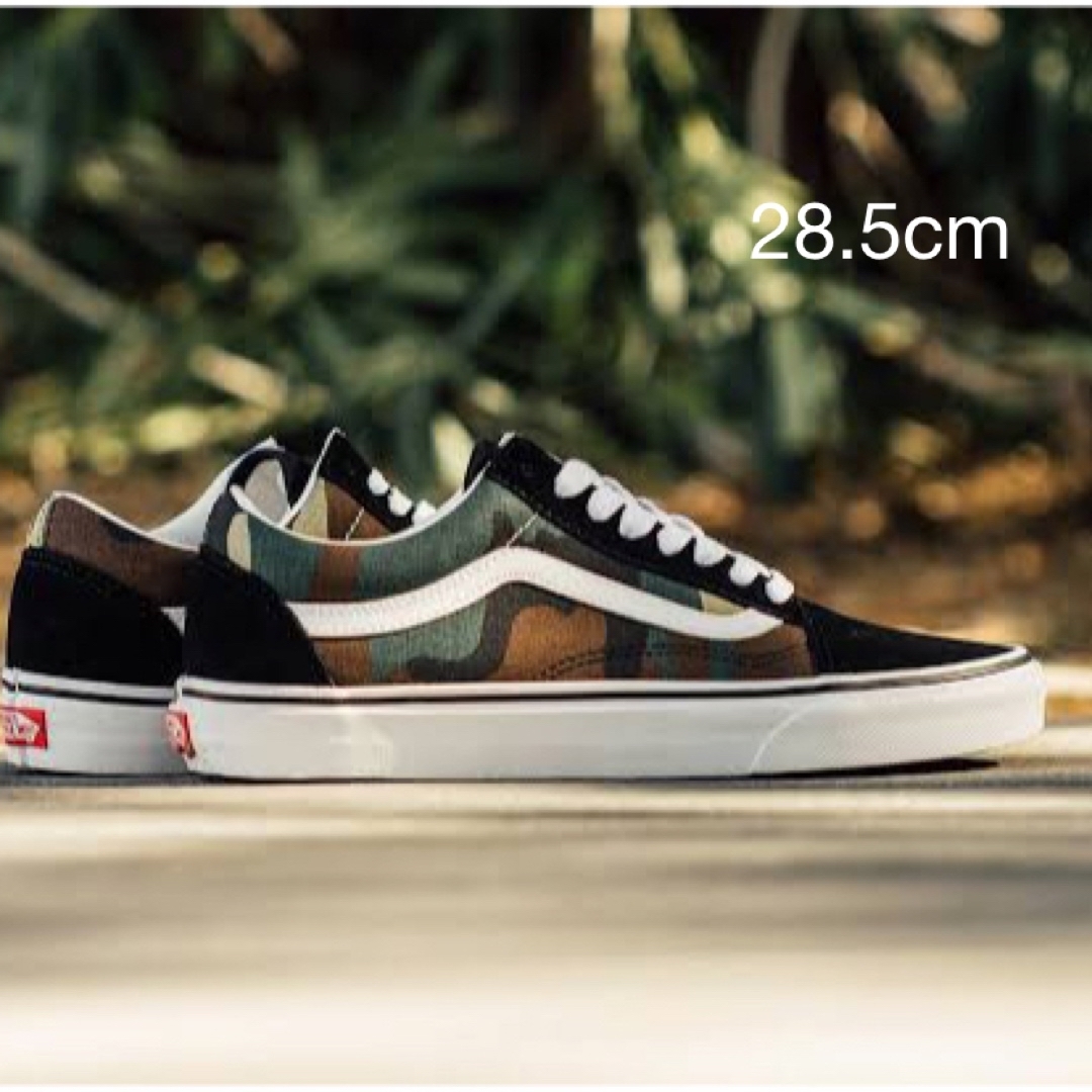 28.5cm 【vans】US企画 迷彩×ホワイト オールドスクール