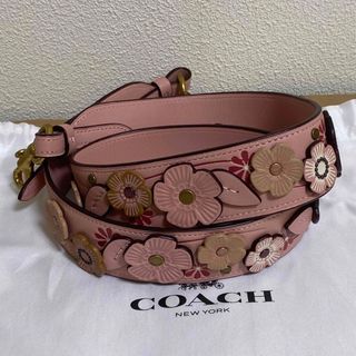 【美品★希少】COACH ショルダー ストラップ ティーローズ ホワイト レザー