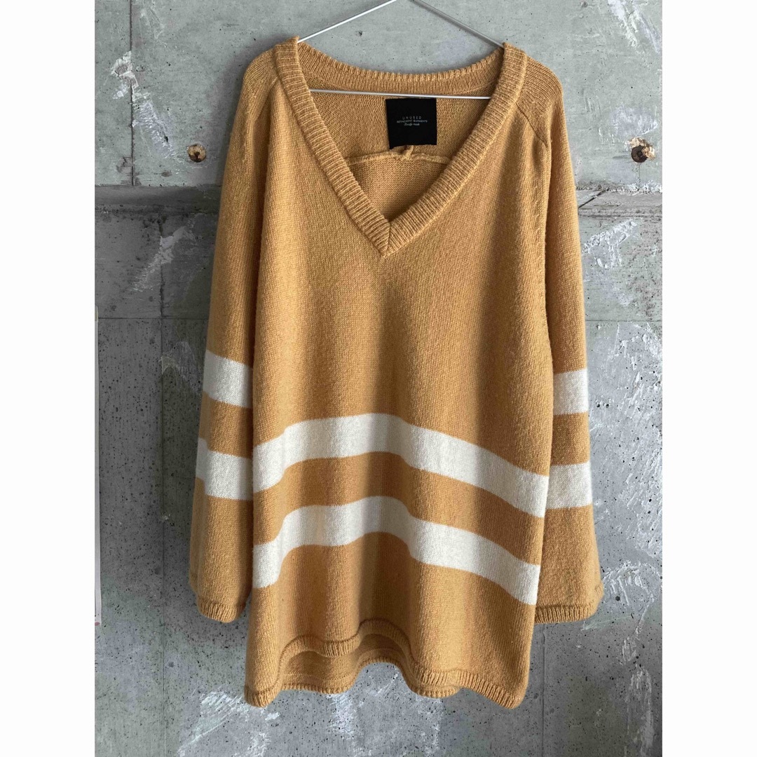 UNUSED V NECK Zip Knit アンユーズド Vネックニット