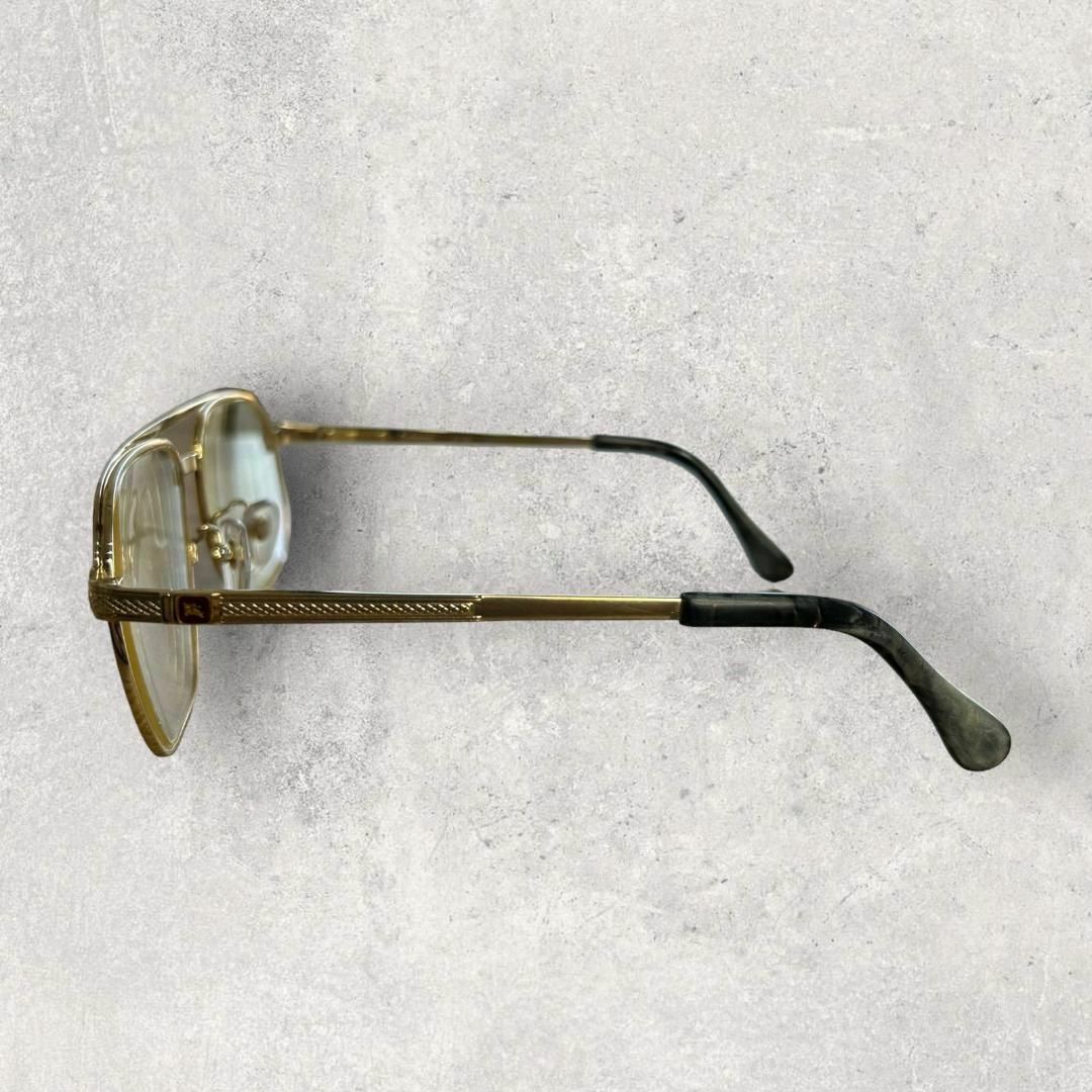 【良品】バーバリーズ メガネ チタン製 ゴールド 度入り.