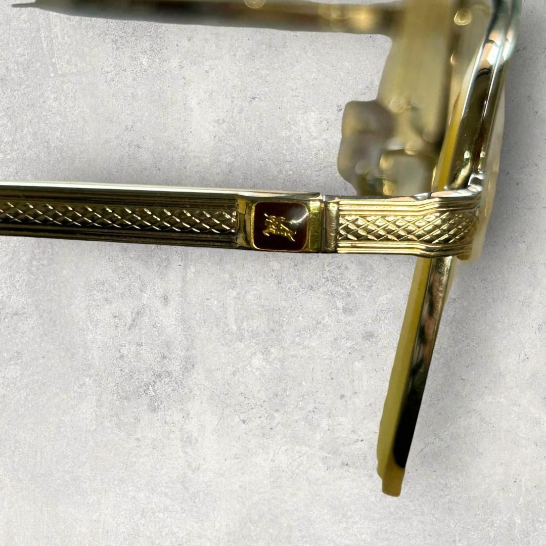 【良品】バーバリーズ メガネ チタン製 ゴールド 度入り.