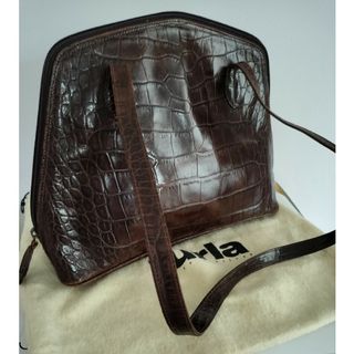 フルラ(Furla)のフルラ　クロコ型押しショルダーバッグ(ショルダーバッグ)