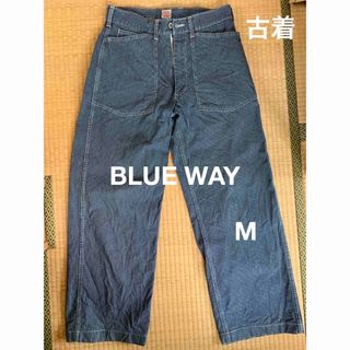 ブルーウェイ(BLUE WAY)の【BLUE WAY】古着　メンズ　ワイド　デニム　M(デニム/ジーンズ)