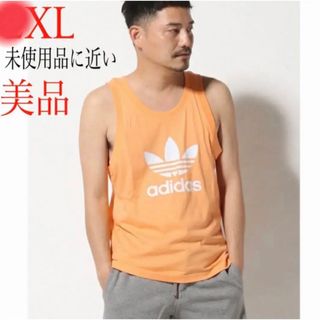 アディダス(adidas)のadidas人気胸ビッグロゴ美品タンクトップXO (XL)(タンクトップ)