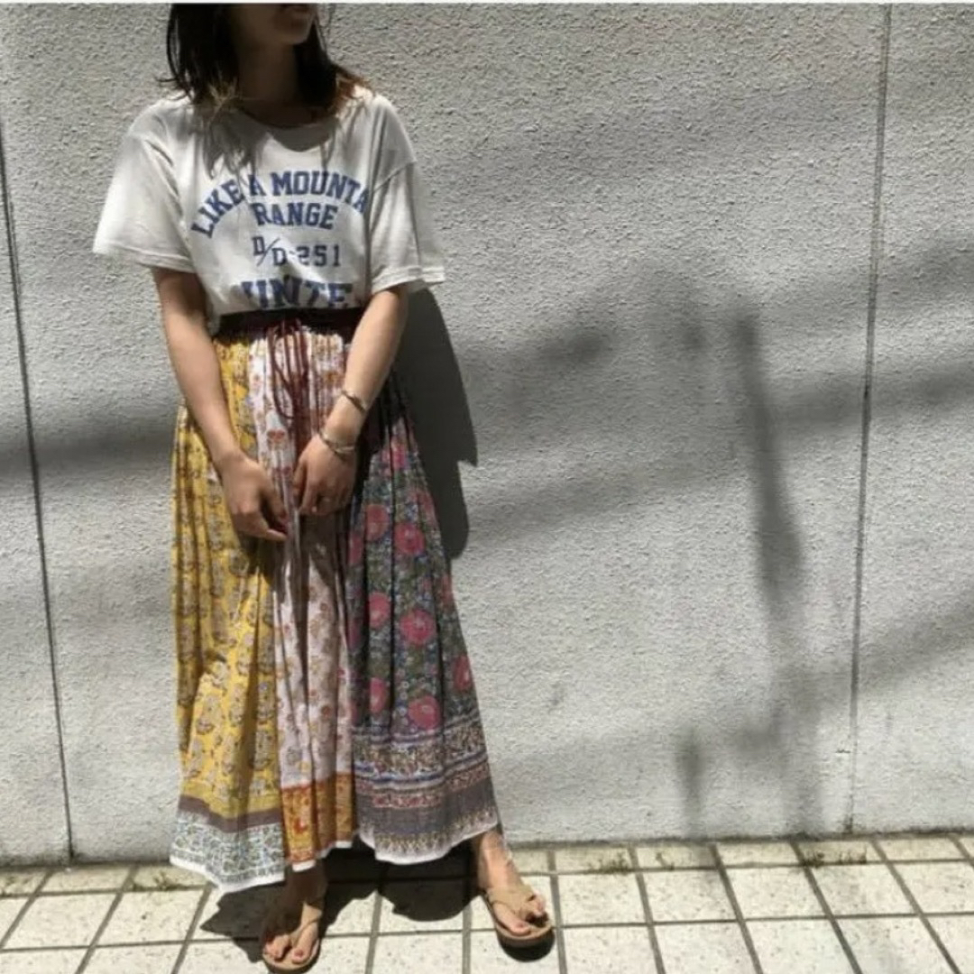Fabiane Roux - 67nowos 箔プリントギャザースカートの+mdscience.in