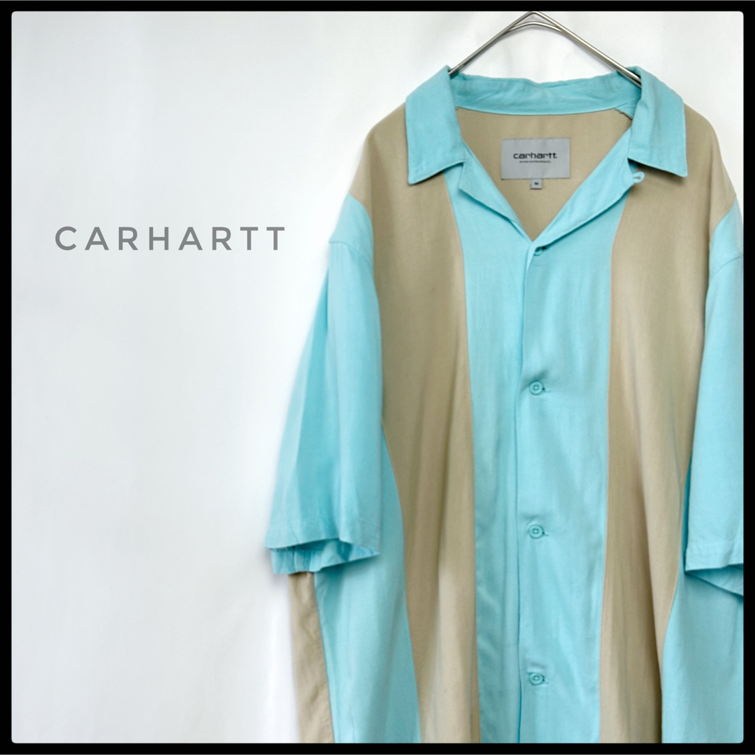 carhartt レーヨン100% 半袖　オープンカラーシャツ　開襟シャツ