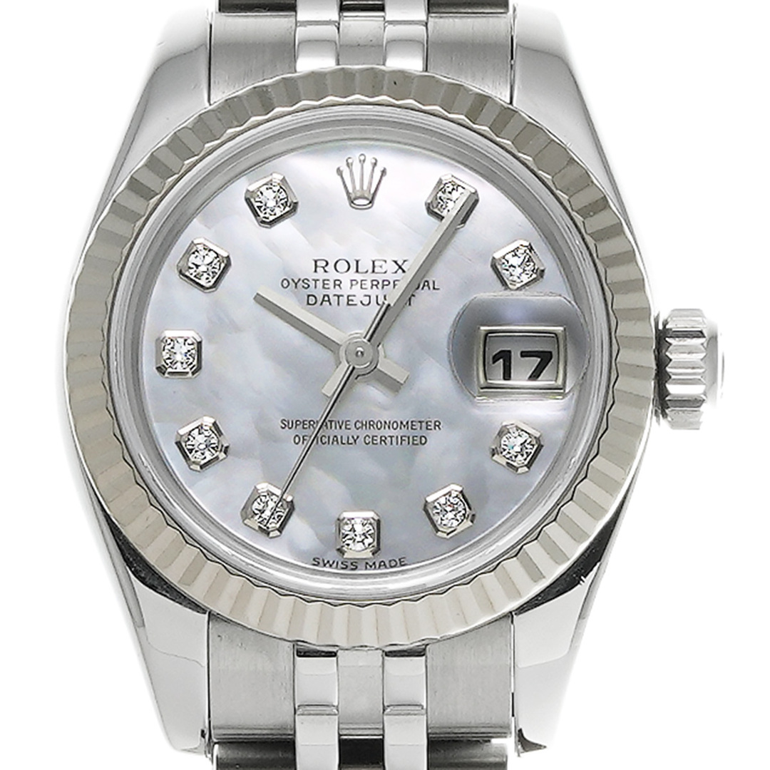 ロレックス ROLEX 179174G D番(2006年頃製造) ホワイトシェル /ダイヤモンド レディース 腕時計