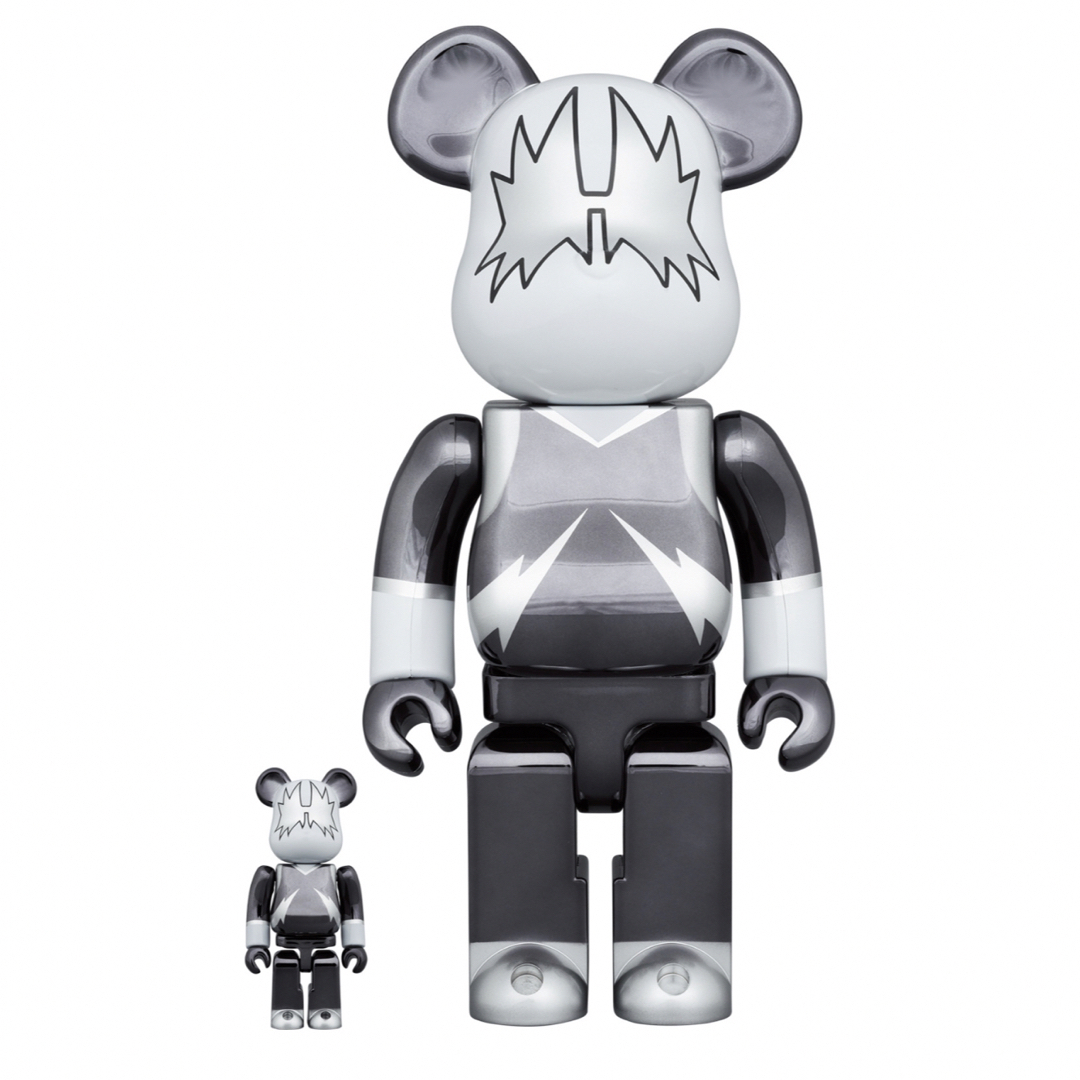 BE@RBRICK KISS SPACE MAN CHROME Ver.400%