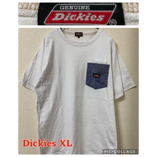 ディッキーズ(Dickies)のDickies 胸ポケット付き白Tシャツ【24時間以内匿名配送】(Tシャツ/カットソー(半袖/袖なし))