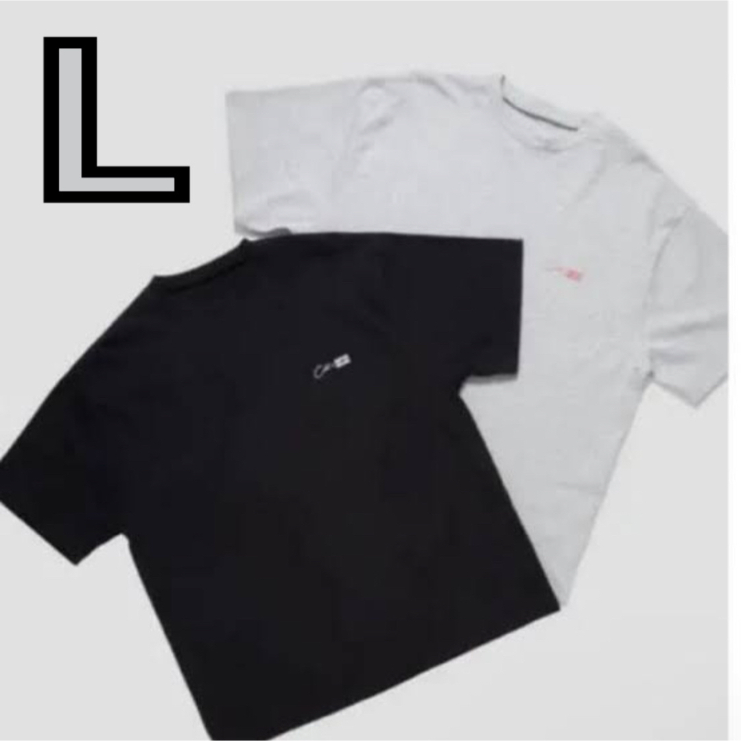 Tシャツ/カットソー(半袖/袖なし)2 PACK T-SHIRT ADDITION X CDL BLACK&GREY