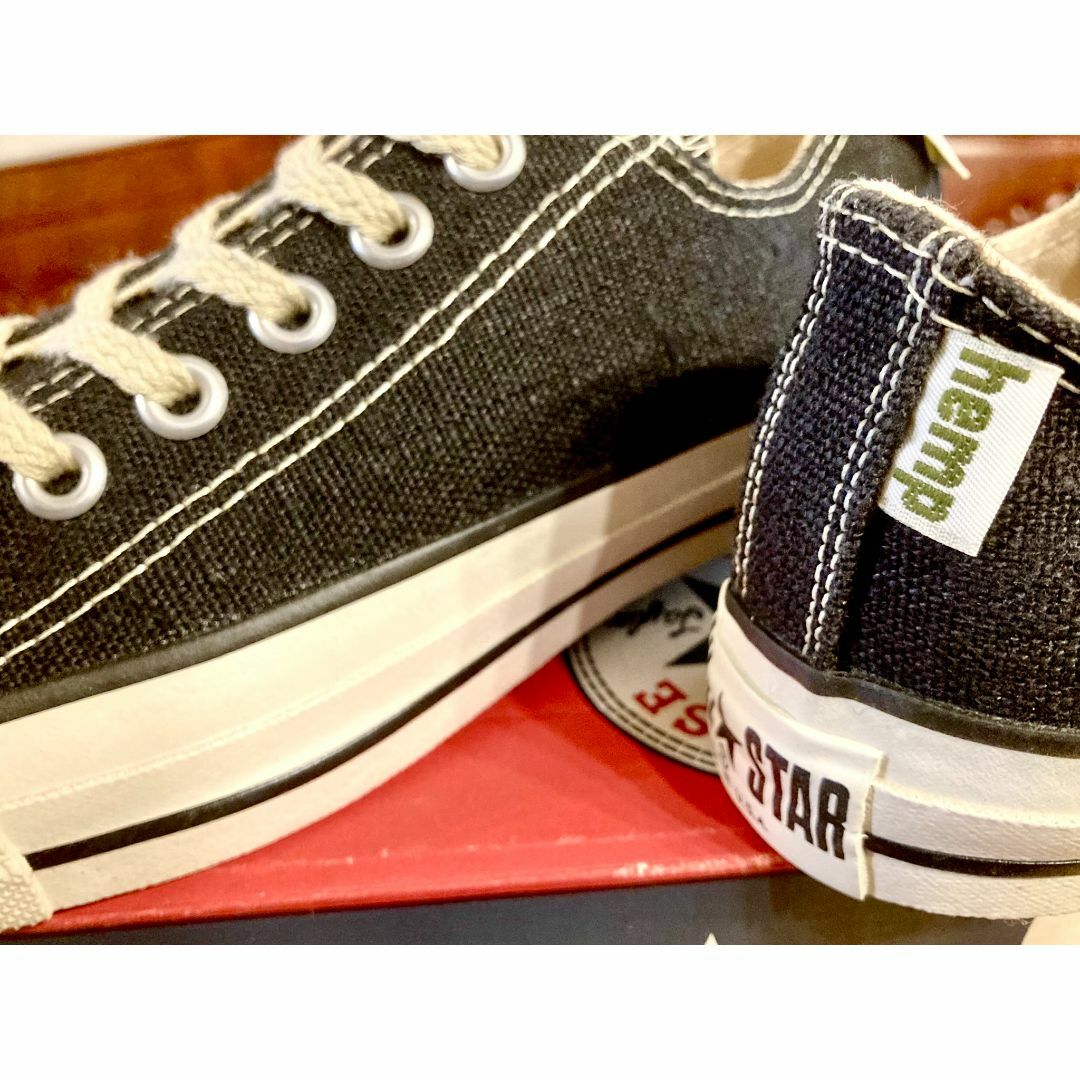 CONVERSE(コンバース)の★90s!USA!コンバース オールスター ヘンプ 黒 麻 デッド 237★ レディースの靴/シューズ(スニーカー)の商品写真