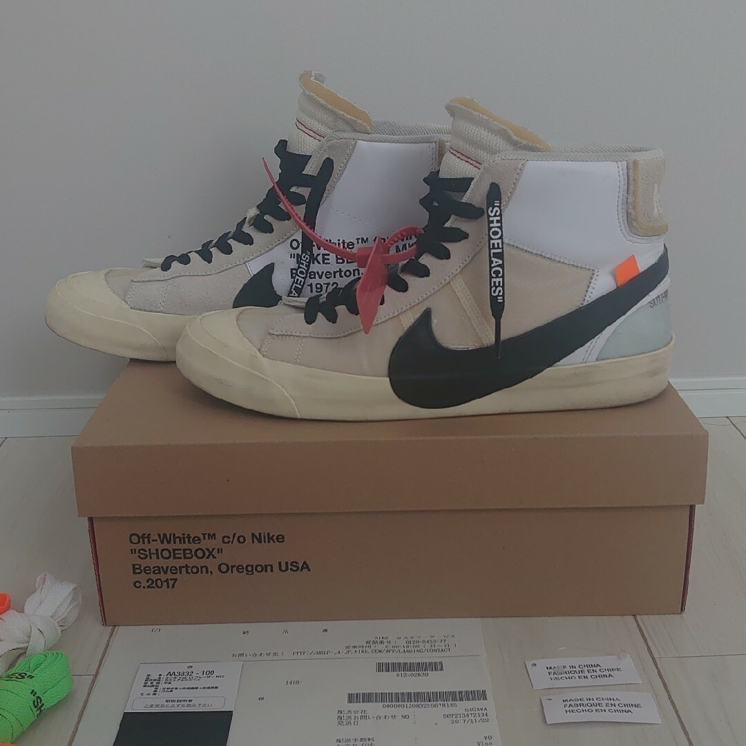 NIKE(ナイキ)の専用 28cm THE 10 NIKE OFF WHITE BLAZER MID メンズの靴/シューズ(スニーカー)の商品写真