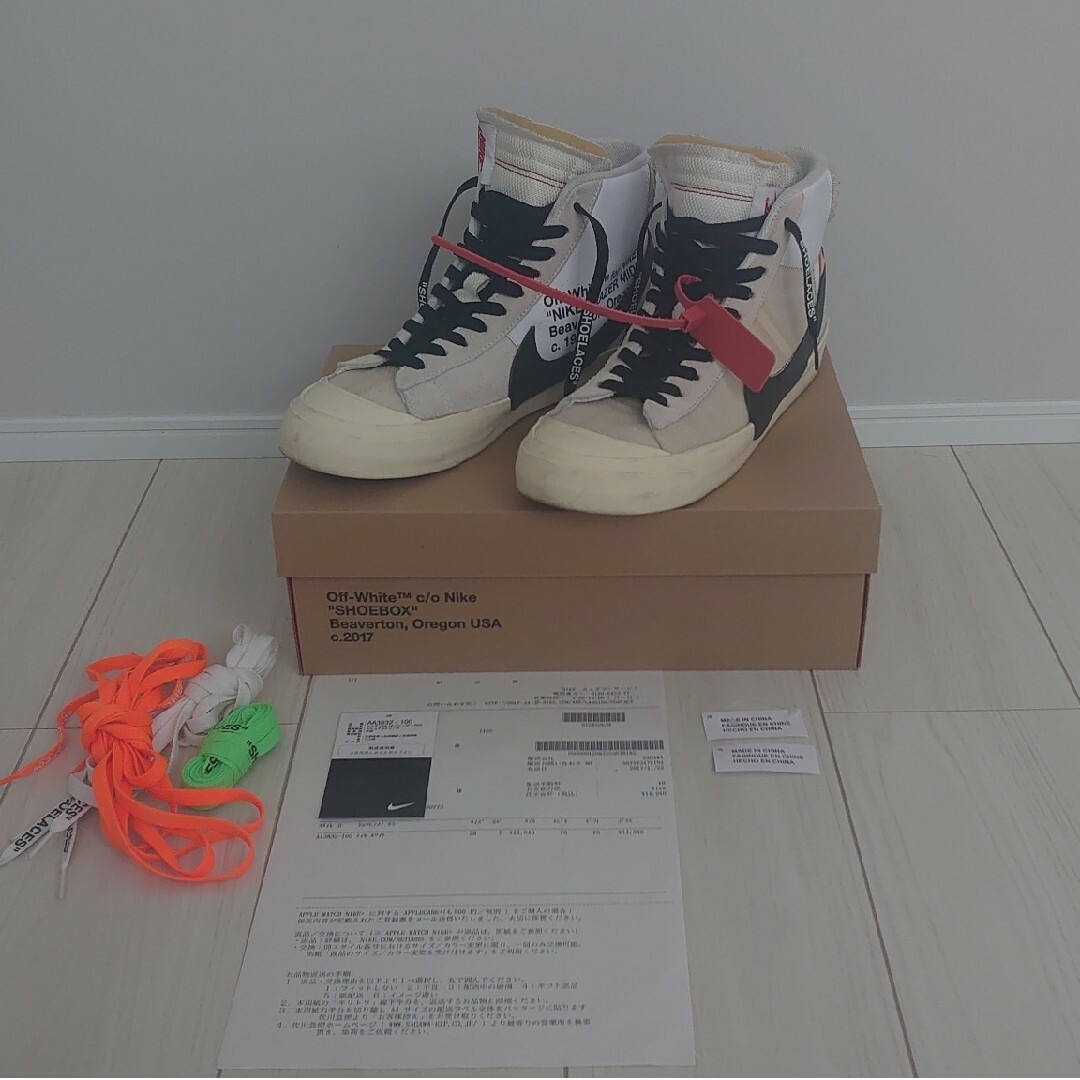 NIKE(ナイキ)の専用 28cm THE 10 NIKE OFF WHITE BLAZER MID メンズの靴/シューズ(スニーカー)の商品写真