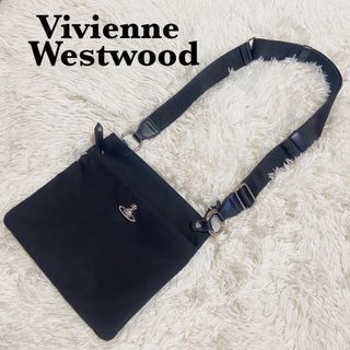 ヴィヴィアンウエストウッド(Vivienne Westwood)の【極美品】ヴィヴィアン　ショルダーバッグ　ナイロン　ブラック　オーブ　シルバー(ショルダーバッグ)