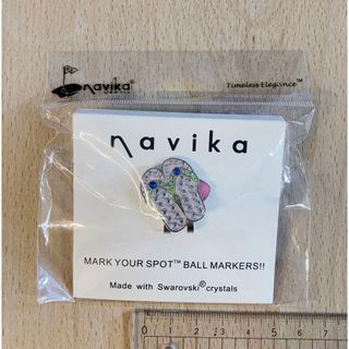 スワロフスキー(SWAROVSKI)のボールマーカー navika クリップ付 クリスタル　ゴルフジュエリー (その他)