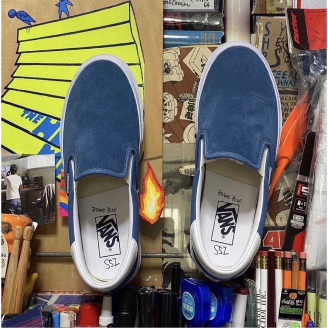 SSZ × BEAMS PLUS × Vans Slip On "Navy"