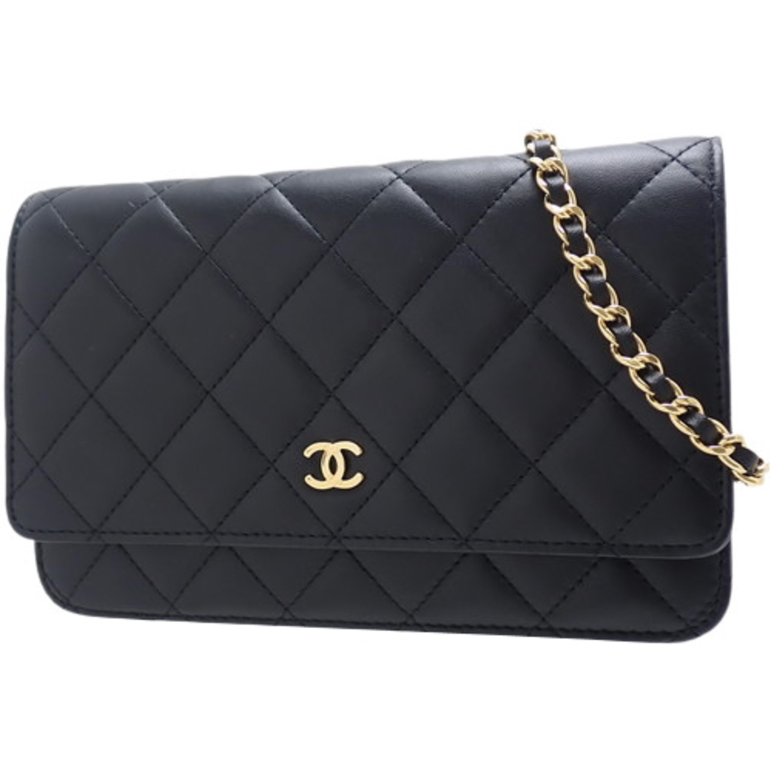 CHANEL - シャネル長財布 ココマーク チェーンウォレット ラムスキン