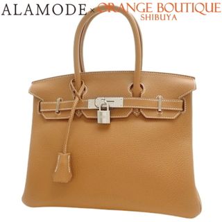 最終お値引き!エルメス HERMES 牛革レザー ハンドバッグ オレンジ 30