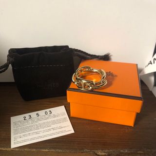 エルメス(Hermes)のエルメス　スカーフリング　ゴールド　シェーヌダンクル(バンダナ/スカーフ)