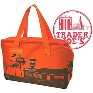 Trader Joe's トレーダージョーズ 保冷トートバッグ オレンジ(エコバッグ)