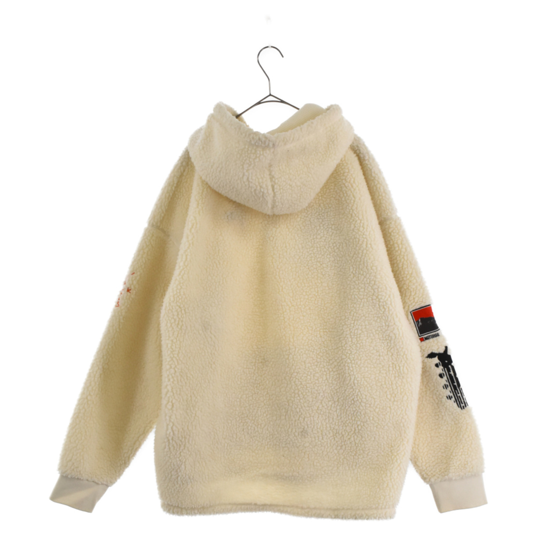 TRAVIS SCOTT トラヴィススコット 20SS Half-Zip Sherpa Hoodie Cactus Jack カクタスジャック ハーフジップ ボア フリースパーカー ホワイト