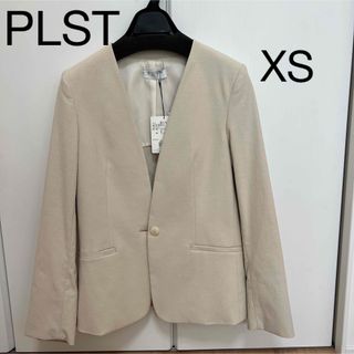 プラステ(PLST)の新品タグ付き　プラステ　PLST リネンジャケット(ノーカラージャケット)