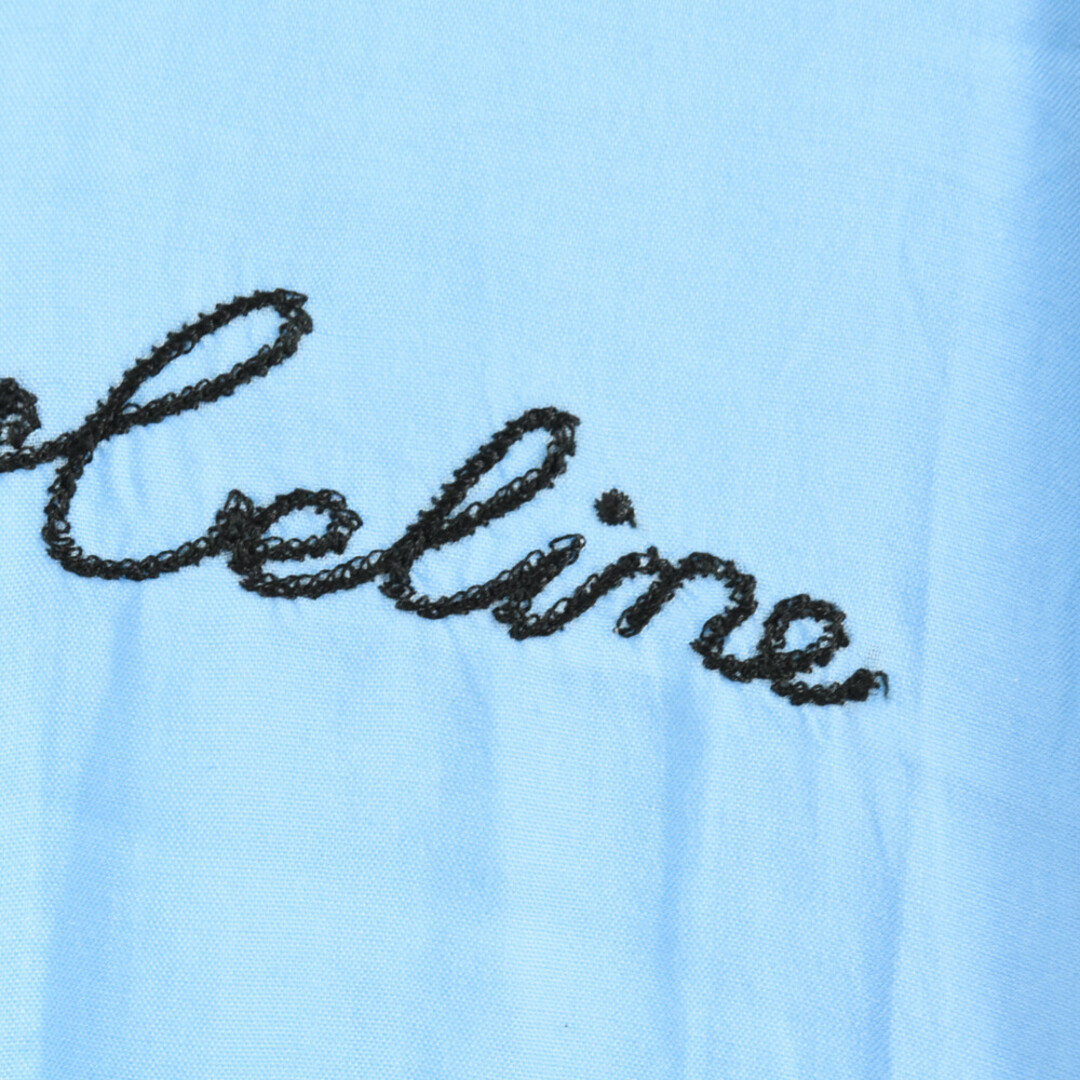 CELINE セリーヌ 21SS LOOSE BOWLING ルーズ ボーリング ロゴ刺繍 ボーリング半袖 シャツ 2C516852C ブルー