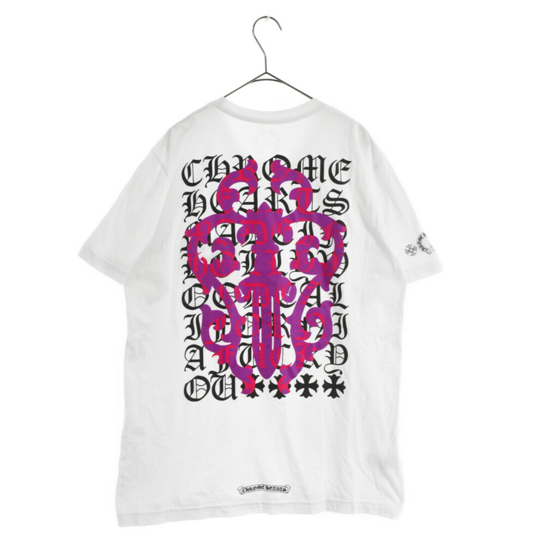 CHROME HEARTS クロムハーツ DAGGER EYE CHART T-SHRT バック英字ダガープリント 半袖Tシャツ ホワイト