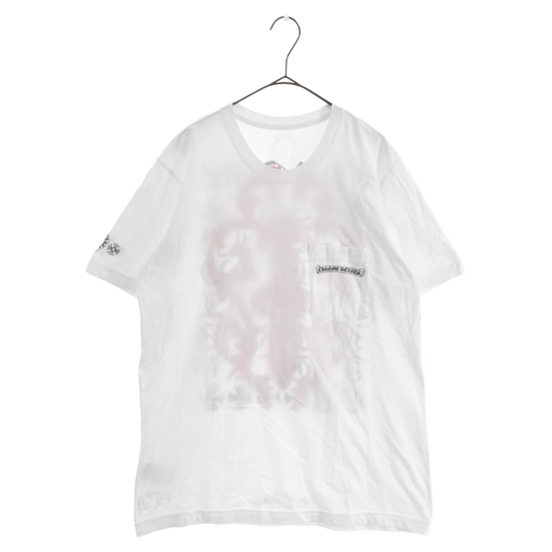 CHROME HEARTS クロムハーツ DAGGER EYE CHART T-SHRT バック英字ダガープリント 半袖Tシャツ ホワイト