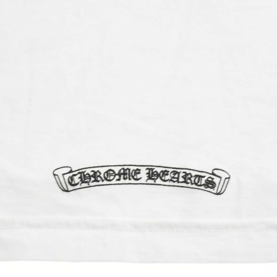 CHROME HEARTS クロムハーツ DAGGER EYE CHART T-SHRT バック英字ダガープリント 半袖Tシャツ ホワイト
