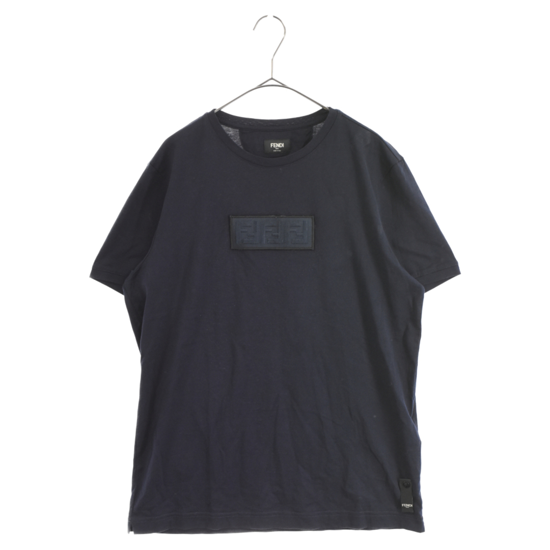 FENDI フェンディ ズッカ ロゴボックスロゴ 半袖Tシャツ カットソー ネイビー FY0894 | フリマアプリ ラクマ