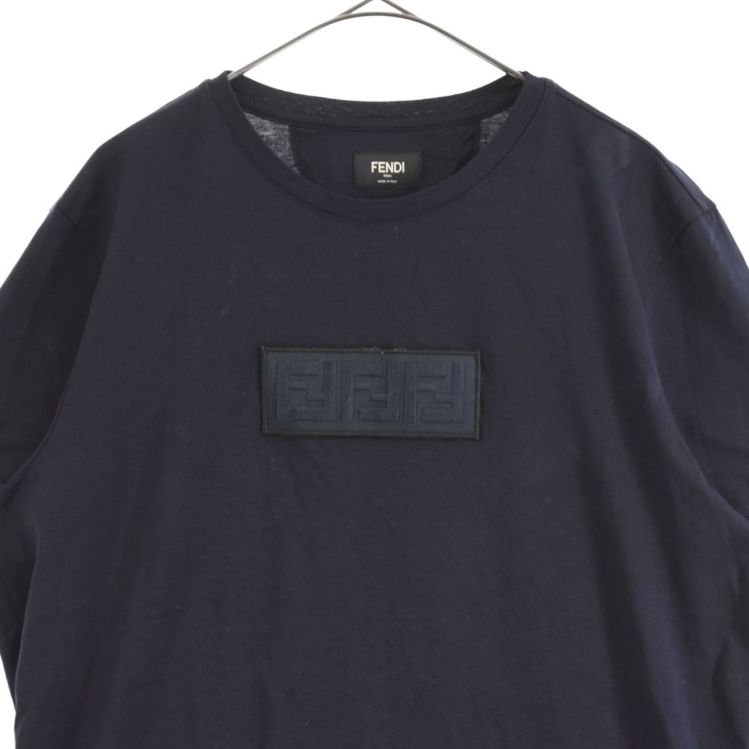 FENDI(フェンディ)のFENDI フェンディ ズッカ ロゴボックスロゴ 半袖Tシャツ カットソー ネイビー FY0894 メンズのトップス(Tシャツ/カットソー(半袖/袖なし))の商品写真