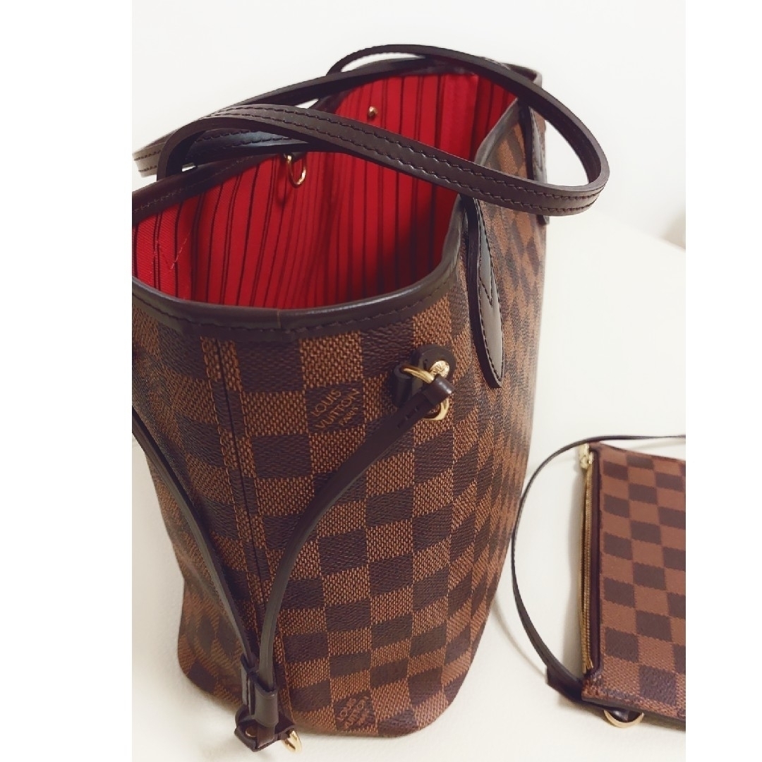 メッセンジャーバッグ超美品 ルイヴィトン LOUIS VUITTON ダミエ ネヴァーフルPM トー