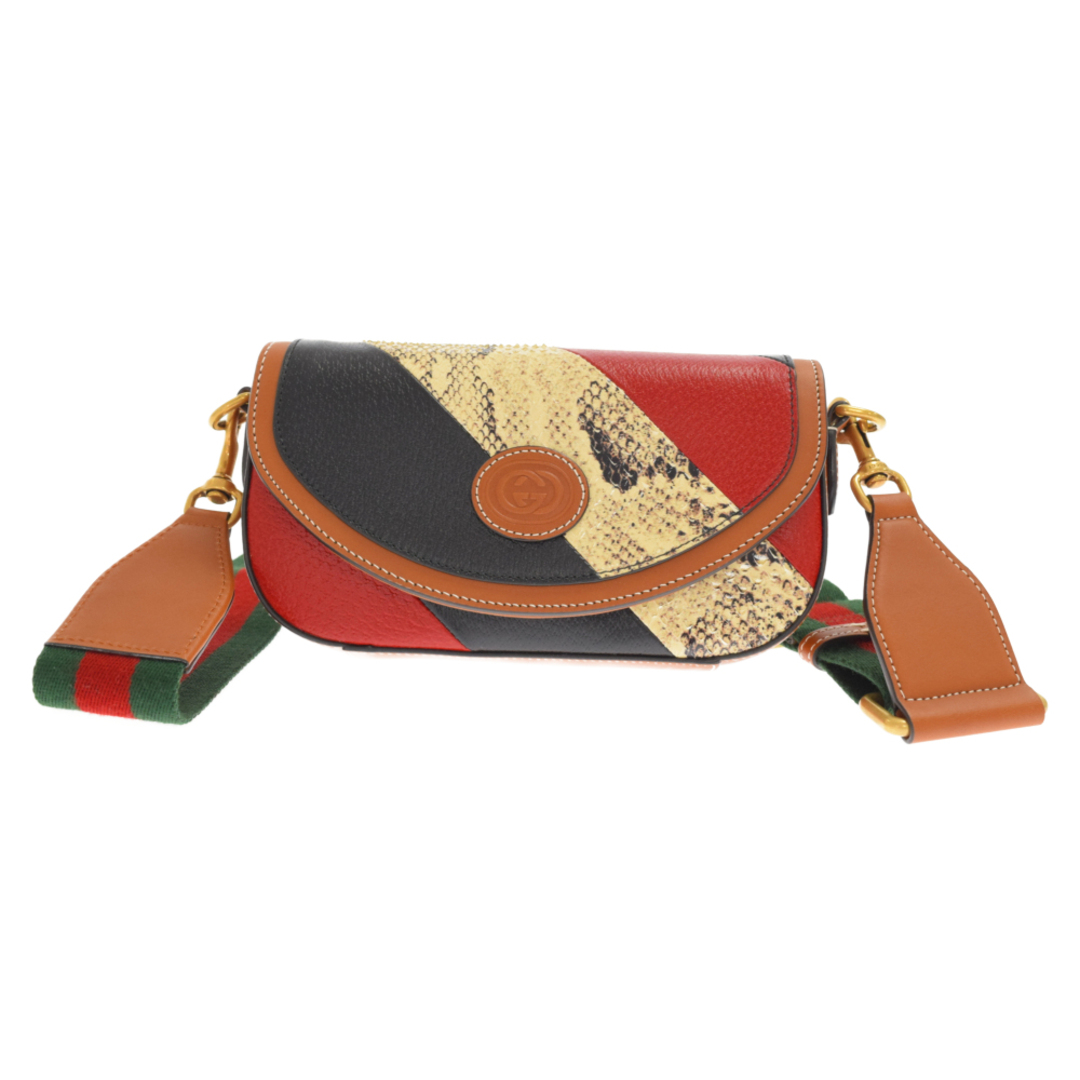 Gucci - GUCCI グッチ 23SS スネーク 切り替え レザー ミニショルダー