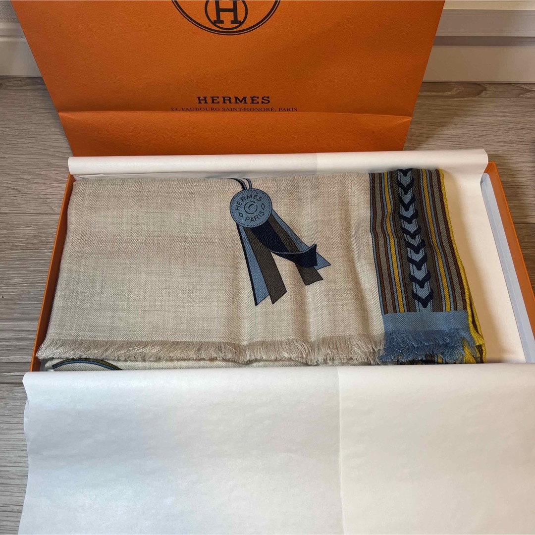 HERMES カレ90 L´hiver 冬 シルク スカーフ-