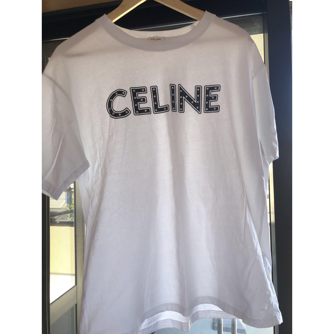 残り1日 CELINE セリーヌ ホワイトTシャツ-