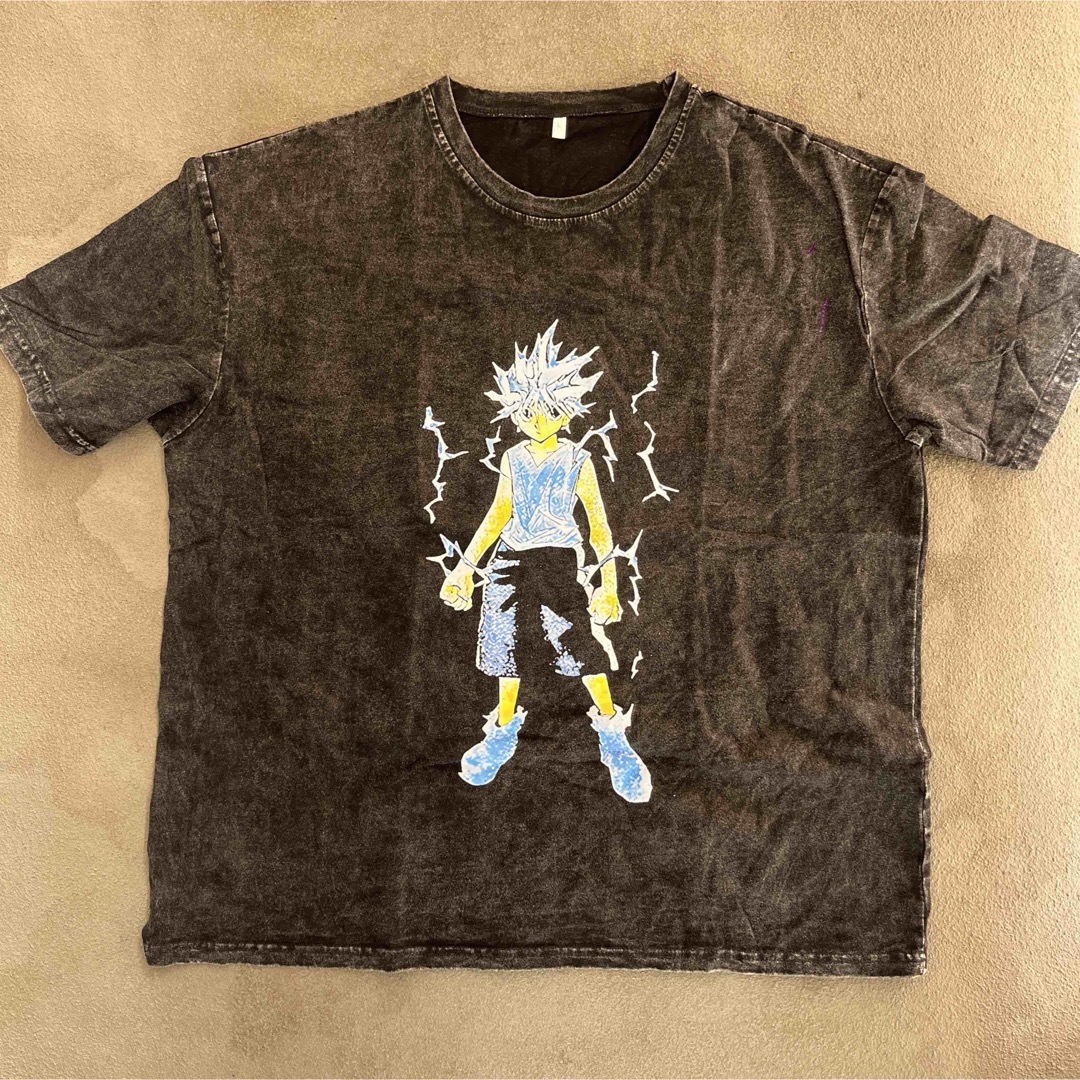 ハンターハンターTシャツ　バンT アニメT キルア フェード加工