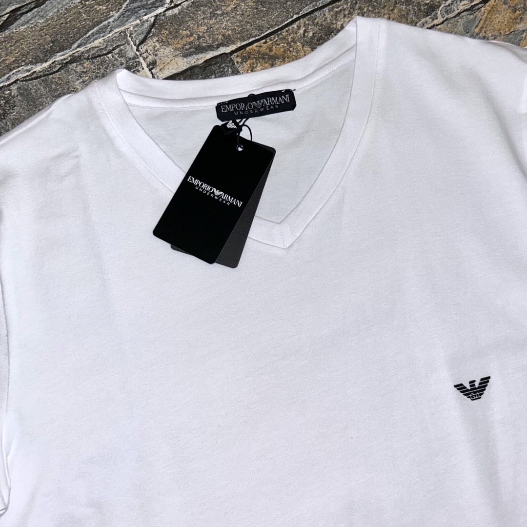 Emporio Armani(エンポリオアルマーニ)の【新品】 EMPORIO ARMANI アルマーニ ／ストレッチTシャツ M メンズのトップス(Tシャツ/カットソー(半袖/袖なし))の商品写真