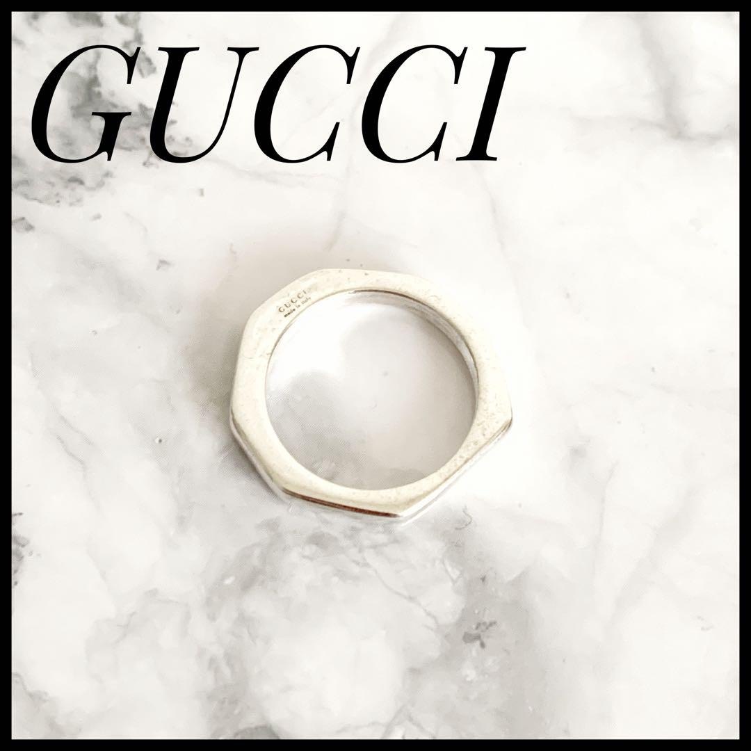 Gucci(グッチ)のGUCCI ヘキサゴン ナットリング リング・指輪 シルバー925 レディース レディースのアクセサリー(リング(指輪))の商品写真