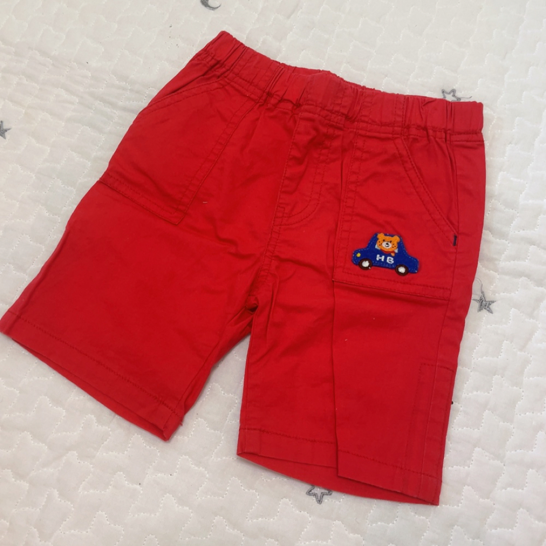 HOT BISCUITS(ホットビスケッツ)のホットビスケッツ 80 赤パンツ キッズ/ベビー/マタニティのベビー服(~85cm)(パンツ)の商品写真