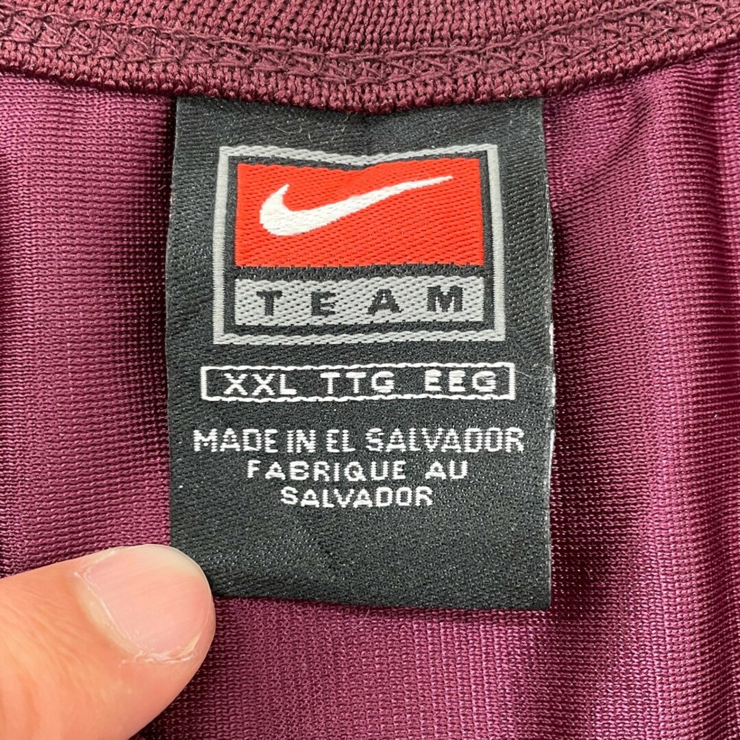 【ゆうパケット対応】ナイキ NIKE TEAM メッシュ フットボールジャージ 半袖 スウッシュロゴ プリント サイズ：XXL ボルドー     mellow 【あす楽対応】【屋mellow店】