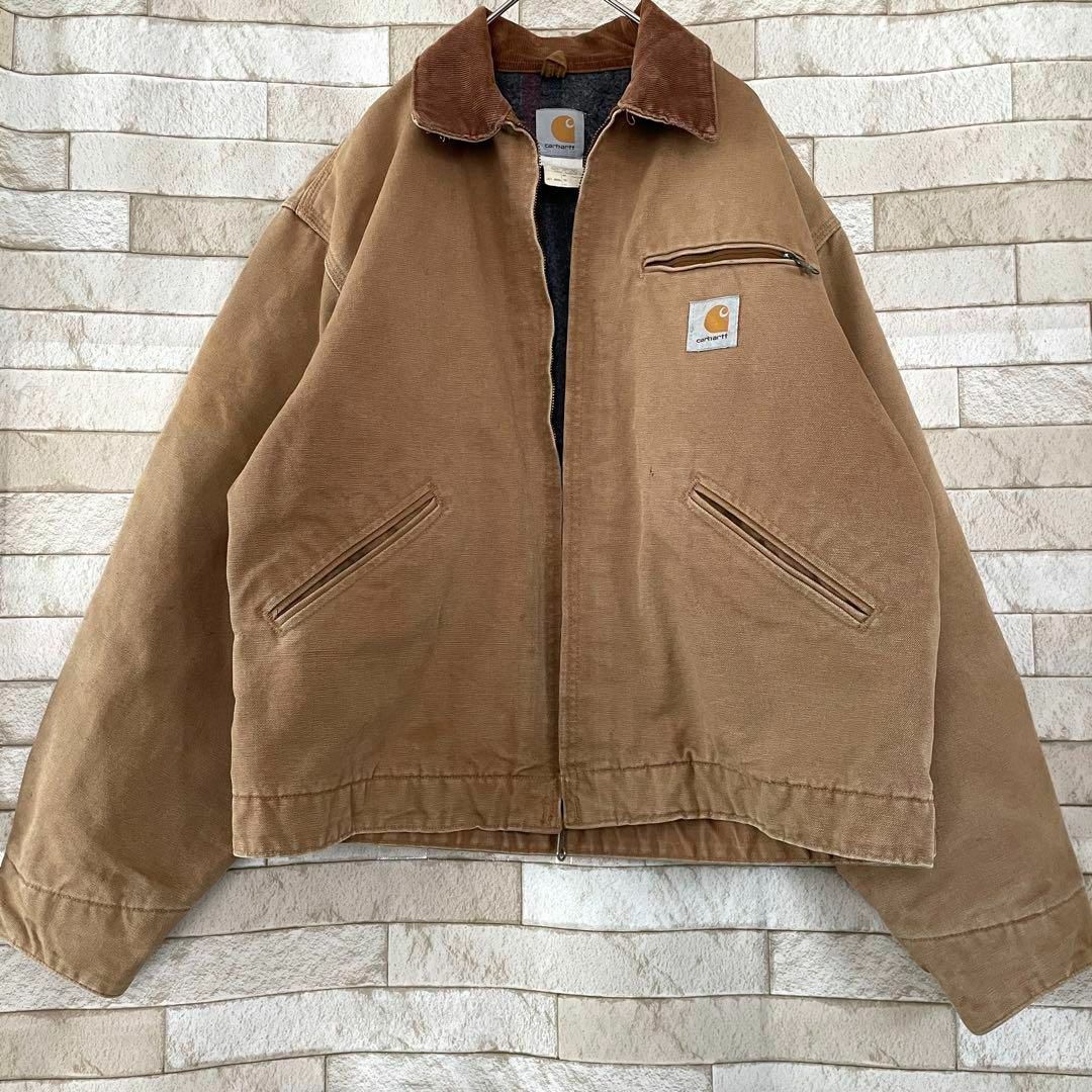 carhartt デトロイトジャケット　企業刺繍　ブラウン