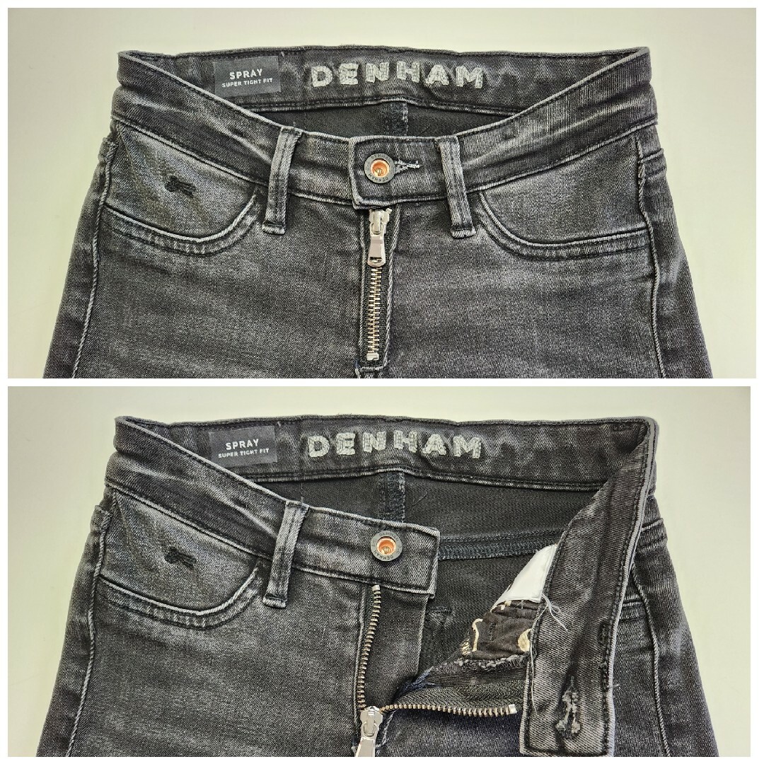 DENHAM(デンハム)の【美品】DENHAM　デンハム　SPRAY ZIP PUNKBK　W22 レディースのパンツ(デニム/ジーンズ)の商品写真