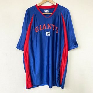 【ゆうパケット対応】NFL TEAM APPAREL ニューヨーク ジャイアンツ フットボールジャージ Tシャツ 半袖 ロゴ 刺繍 サイズ：XL ブルー×レッド 【古着】 古着 【中古】 中古 mellow 【あす楽対応】【古着屋mellow楽天市場店】(アメリカンフットボール)