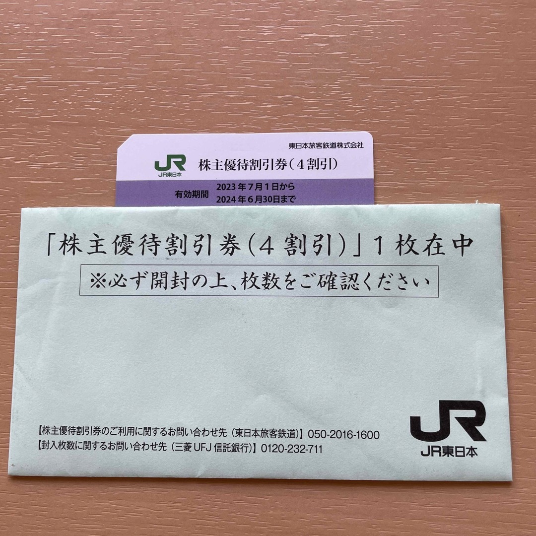 JR(ジェイアール)のJR東日本株主優待割引券 1枚 チケットの優待券/割引券(その他)の商品写真