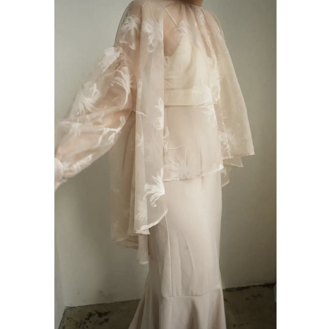 Acka sheer over flare blouse タグ付き未使用