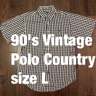 ダブルアールエル(RRL)の90'sポロカントリーPolo Countryチェックシャツビンテージウエスタン(シャツ)