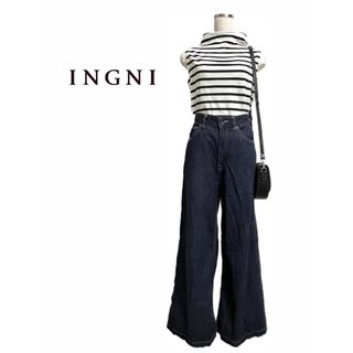 イング(INGNI)のINGNI ボーダーハイネックノースリトップス(カットソー(半袖/袖なし))